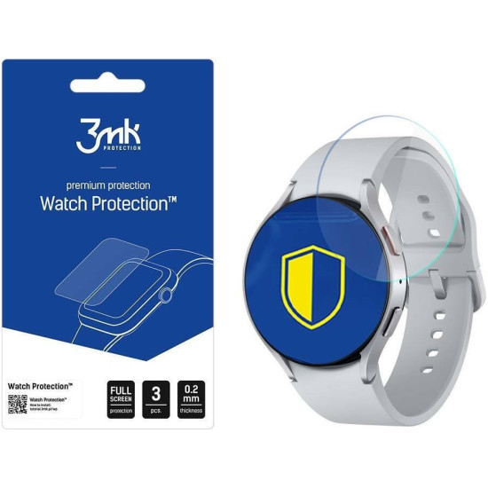 3MK Premium Flexible Glass - Αντιχαρακτικό Υβριδικό Προστατευτικό Γυαλί - Samsung Galaxy Watch 6 44mm - 0.2mm - 3 Τεμάχια (5903108533393)