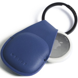 Mujjo Canopy - Δερμάτινη Θήκη / Μπρελόκ Apple AirTag 2 / 1 - Monaco Blue (MUJJO-KY-001-BL)