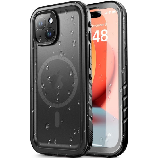 Tech-Protect 360 Shellbox IP68 - Ανθεκτική Αδιάβροχη Θήκη MagSafe - Apple iPhone 15 - Black (9490713936559)