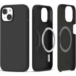 Tech-Protect Silicone MagSafe - Θήκη Σιλικόνης MagSafe Apple iPhone 15 - Matte Black (9319456604221)