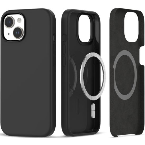 Tech-Protect Silicone MagSafe - Θήκη Σιλικόνης MagSafe Apple iPhone 15 - Matte Black (9319456604221)
