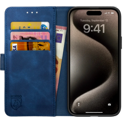 Rosso Element PU Θήκη Πορτοφόλι Apple iPhone 15 Pro - Blue (8719246401336)