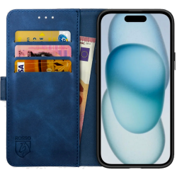 Rosso Element PU Θήκη Πορτοφόλι Apple iPhone 15 - Blue (8719246401312)