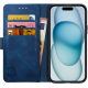 Rosso Element PU Θήκη Πορτοφόλι Apple iPhone 15 - Blue (8719246401312)