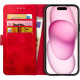 Rosso Element PU Θήκη Πορτοφόλι Apple iPhone 15 Plus - Red (8719246401367)