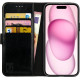 Rosso Element PU Θήκη Πορτοφόλι Apple iPhone 15 Plus - Black (8719246401213)