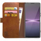 Rosso Element PU Θήκη Πορτοφόλι Sony Xperia 1 V - Brown (8719246387579)