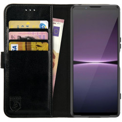 Rosso Element PU Θήκη Πορτοφόλι Sony Xperia 1 V - Black (8719246387524)