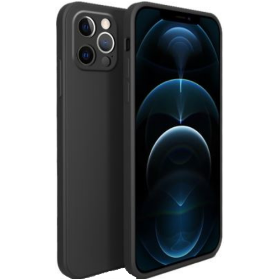 Bodycell Square Liquid Θήκη Σιλικόνης - Apple iPhone 12 Pro - Black (5206015065132)
