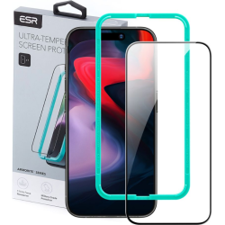 ESR Armorite Tempered Glass - FullFace Αντιχαρακτικό Γυαλί Προστασίας Οθόνης - Apple iPhone 15 Pro Max - Black (4894240174463)