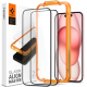 Spigen GLAS.tR ALIGNmaster - Αντιχαρακτικό Fullface Γυάλινο Tempered Glass Apple iPhone 15 Plus - 2 Τεμάχια - Black (AGL06886)