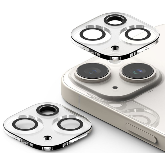 Ringke Camera Protector Full Cover Glass - Αντιχαρακτικό Γυαλί για Φακό Κάμερας Apple iPhone 15 / 15 Plus - 2 Τεμάχια - Clear (8809919309608)