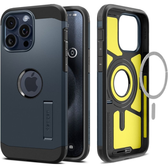 Spigen Tough Armor MagFit - Ανθεκτική Θήκη MagSafe Apple iPhone 15 Pro - Metal Slate (ACS06734)