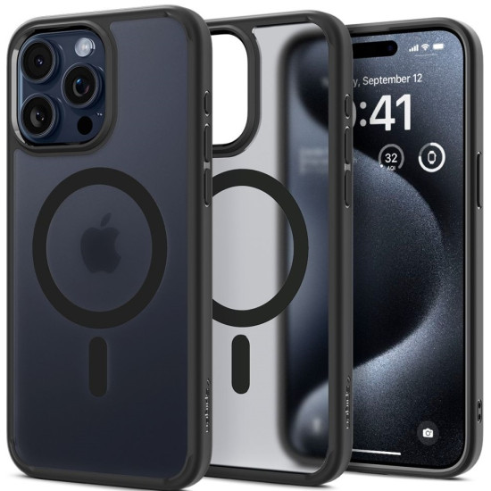 Spigen Ultra Hybrid MagFit - Θήκη MagSafe Apple iPhone 15 Pro - Frost Black (ACS06720)