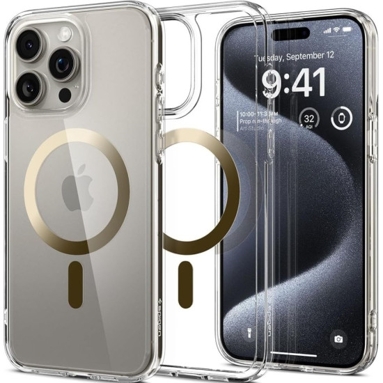 Spigen Ultra Hybrid MagFit - Θήκη MagSafe Apple iPhone 15 Pro - Gold (ACS06718)