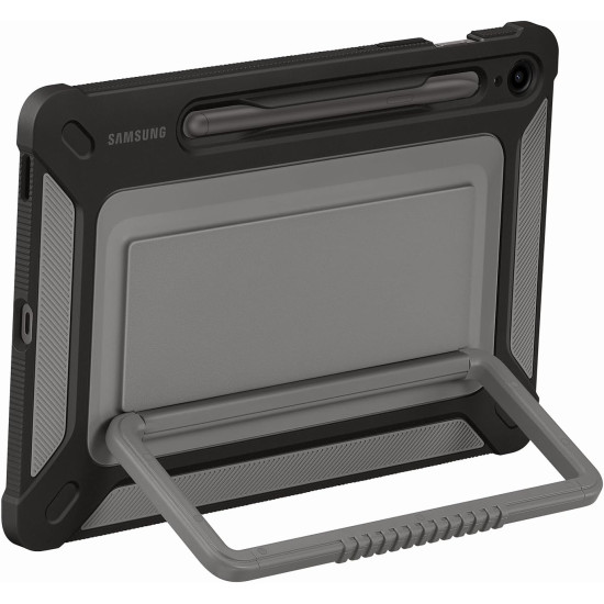 Official Samsung Outdoor Cover - Ανθεκτική Σκληρή Θήκη με Λαβή Μεταφοράς & Υποδοχή S-Pen - Samsung Galaxy Tab S9 FE 10.9" - Black (EF-RX510CBEGWW)