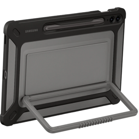 Official Samsung Outdoor Cover - Ανθεκτική Σκληρή Θήκη με Λαβή Μεταφοράς & Υποδοχή S-Pen - Samsung Galaxy Tab S9 FE Plus 12.4" - Black (EF-RX610CBEGWW)