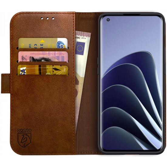 Rosso Element PU Θήκη Πορτοφόλι OnePlus 10 Pro - Brown (8719246353727)