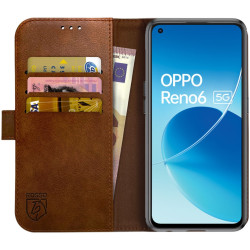 Rosso Element PU Θήκη Πορτοφόλι Oppo Reno6 5G - Brown (8719246366031)