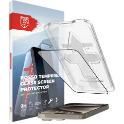 Rosso Tempered Glass - FullFace Αντιχαρακτικό Προστατευτικό Γυαλί Οθόνης Apple iPhone 15 Pro Max (8719246407086)