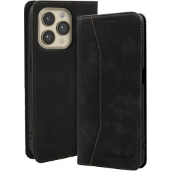 Θήκη Apple iPhone 15 Pro Max - Bodycell Book Case Πορτοφόλι - Black (5206015049453)