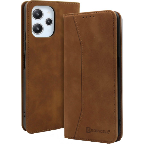 Bodycell Θήκη - Πορτοφόλι Xiaomi Redmi 12 - Brown (5206015025648)