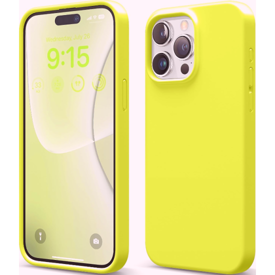 Elago Silicone Case - Premium Θήκη Σιλικόνης Apple iPhone 15 Pro Max - Neon Yellow (ES15SC67PRO-NYE)