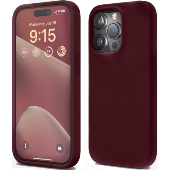 Elago Silicone Case - Premium Θήκη Σιλικόνης Apple iPhone 15 Pro - Burgundy (ES15SC61PRO-BGD)