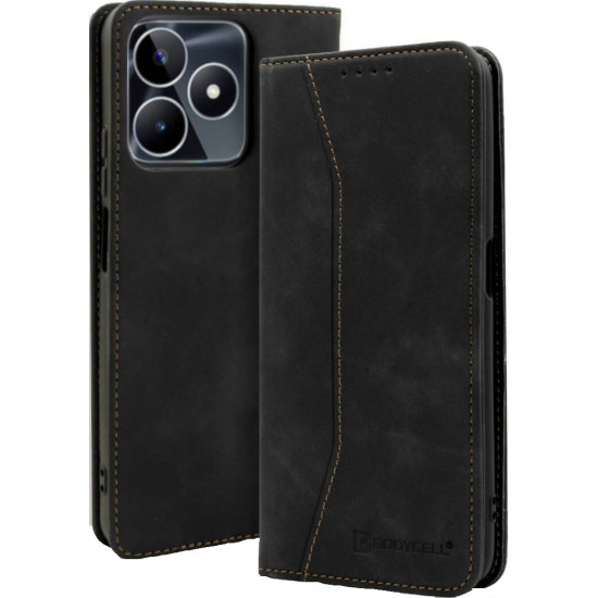 Bodycell Θήκη - Πορτοφόλι Realme C53 / Narzo N53 - Black (5206015028342)