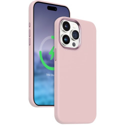 Crong Color Cover Lux Magnetic - Θήκη MagSafe Premium Σιλικόνης - Apple iPhone 15 Pro - Pink (CRG-COLRLM-IP1561P-PNK)