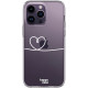HappyCase Διάφανη Θήκη Σιλικόνης Apple iPhone 14 Pro - Heart Print (8719246373244)