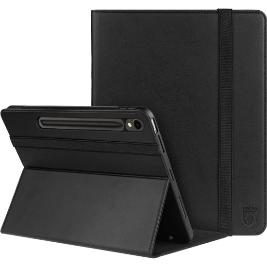 Rosso Element PU Θήκη Samsung Galaxy Tab S10 Lite 10.9" / S10 FE 10.9" / S9 FE 10.9" / S9 11" με Υποδοχή για Γραφίδα - Black (8719246407857)