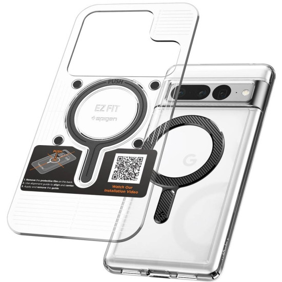 Spigen OneTap Magnetic MagSafe Ring Adapter - Μεταλλικός Μαγνητικός Δακτύλιος MagSafe - Carbon (ACP06107)