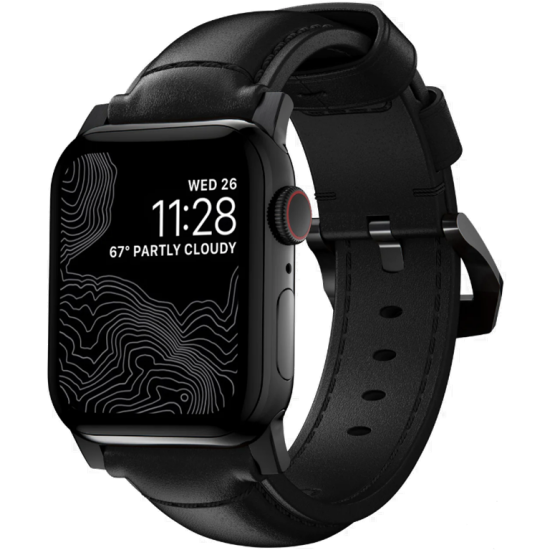 Nomad Traditional Band - Δερμάτινο Λουράκι Apple Watch Ultra/SE/11/10/9/8/7/6/5/4 (49/46/45/44mm) - Black (NM1A41BT00)