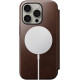 Nomad Modern Leather Folio - MagSafe Δερμάτινη Θήκη - Πορτοφόλι Apple iPhone 15 Pro - Rustic Brown (NM01630685)