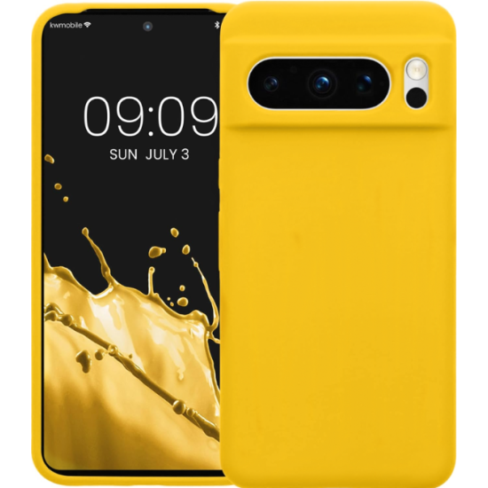 KWmobile Soft Flexible Rubber Cover - Θήκη Σιλικόνης Google Pixel 8 Pro - Radiant Yellow (61854.165)