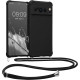 KWmobile Matte Θήκη Σιλικόνης με Λουράκι Λαιμού Google Pixel 8 Pro - Black (61868.01)