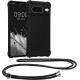KWmobile Matte Θήκη Σιλικόνης με Λουράκι Λαιμού Google Pixel 8 - Black (61867.01)
