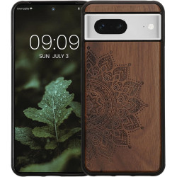 KWmobile Σκληρή Ξύλινη Θήκη με TPU Bumper - Google Pixel 8 - Walnut / Rising Sun (61875.01)