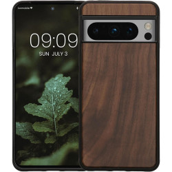 KWmobile Σκληρή Ξύλινη Θήκη με TPU Bumper - Google Pixel 8 Pro - Walnut / Dark Brown (61872.18)