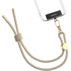 SwitchEasy MagEasy Wrist Strap & Strap Card 6.0mm - Αποσπώμενο Λουράκι Χειρός για Θήκες Κινητών iPhone - Beige (MPHIPH158BI23)