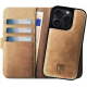 Rosso Elite - MagSafe Δερμάτινη Θήκη / Πορτοφόλι - Apple iPhone 15 Pro - Light Brown (8719246420023)