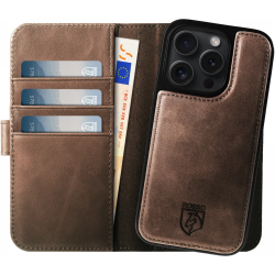 Rosso Elite - MagSafe Δερμάτινη Θήκη / Πορτοφόλι - Apple iPhone 14 Pro - Brown (8719246420108)