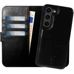 Rosso Elite - MagSafe Δερμάτινη Θήκη / Πορτοφόλι - Samsung Galaxy S23 - Black (8719246420122)