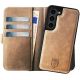 Rosso Elite - MagSafe Δερμάτινη Θήκη / Πορτοφόλι - Samsung Galaxy S23 - Light Brown (8719246420146)
