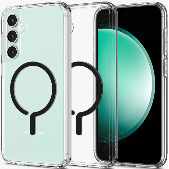 Spigen Ultra Hybrid OneTap Ring - Διάφανη MagSafe Θήκη Samsung Galaxy S23 FE - Black (ACS06374)