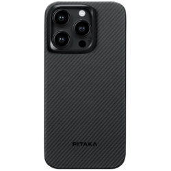 Pitaka MagEZ Case 4 - MagSafe Θήκη Aramid Fiber Body Apple iPhone 15 Pro - 0.95mm - 600D - Black / Grey / Twill (KI1501PA)