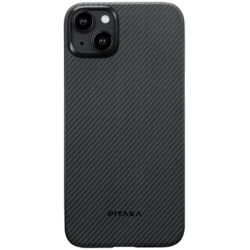 Pitaka MagEZ Case 4 - MagSafe Θήκη Aramid Fiber Body Apple iPhone 15 - 0.95mm - 600D - Black / Grey / Twill (KI1501A)