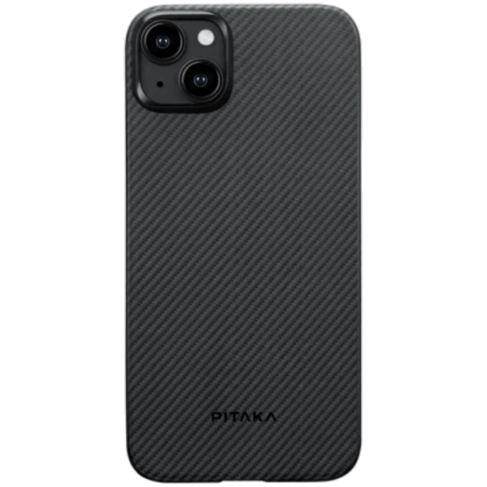 Pitaka MagEZ Case 4 - MagSafe Θήκη Aramid Fiber Body Apple iPhone 15 - 0.95mm - 600D - Black / Grey / Twill (KI1501A)