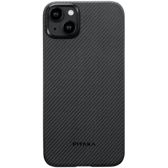 Pitaka MagEZ Case 4 - MagSafe Θήκη Aramid Fiber Body Apple iPhone 15 Plus - 0.95mm - 600D - Black / Grey / Twill (KI1501MA)